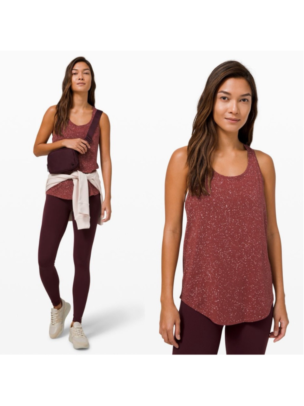 Lululemon Love Tank Pleated *Splatter Dye Savannah sz 10